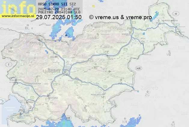 Radarska karta padavin