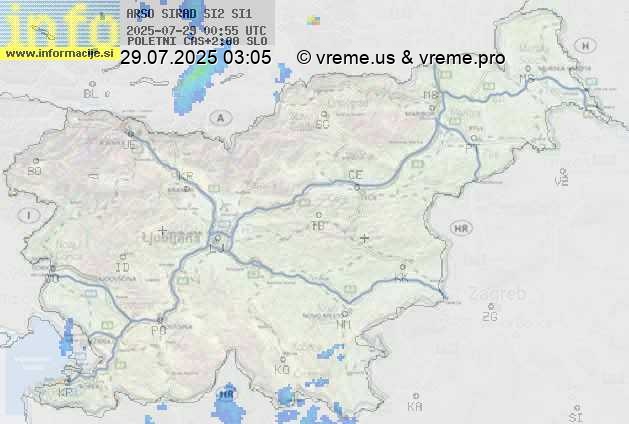 Radarska karta padavin
