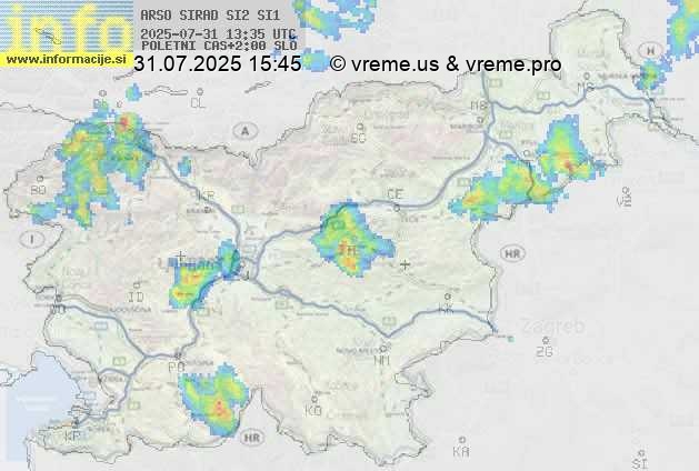 Radarska karta padavin