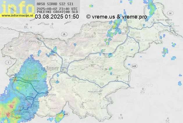 Radarska karta padavin