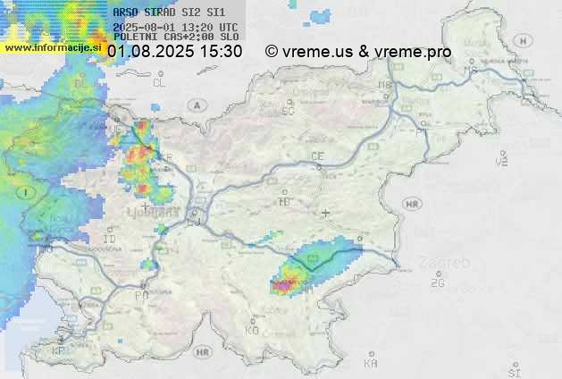 Radarska karta padavin