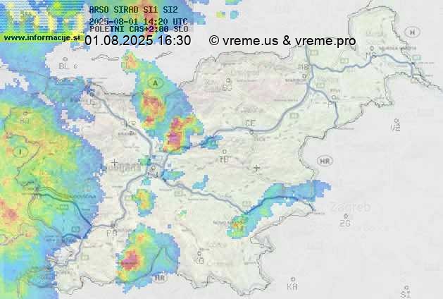 Radarska karta padavin