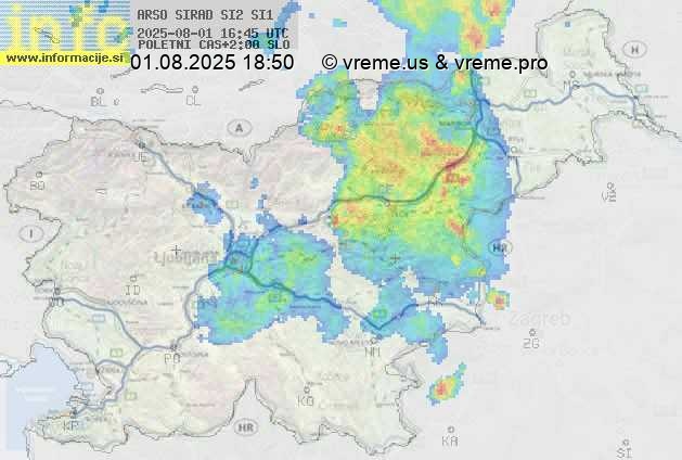 Radarska karta padavin