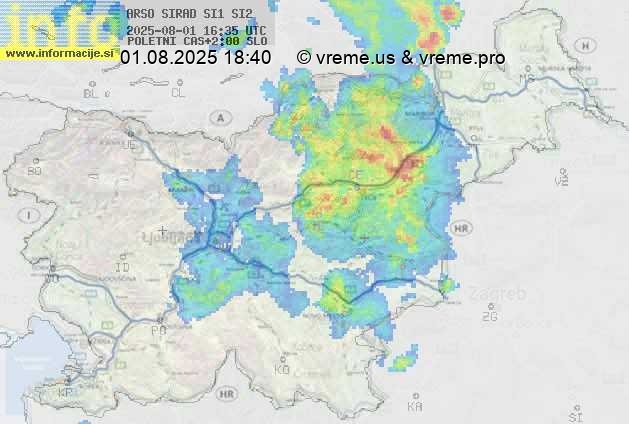 Radarska karta padavin