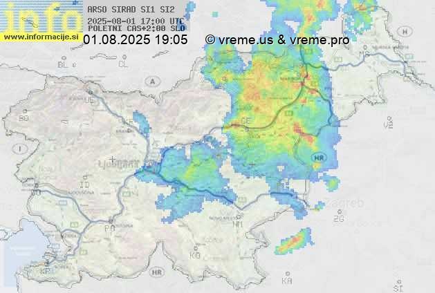 Radarska karta padavin