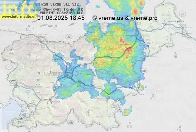 Radarska karta padavin