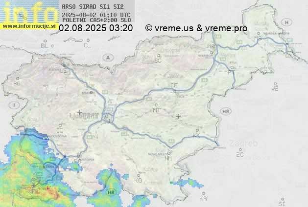 Radarska karta padavin