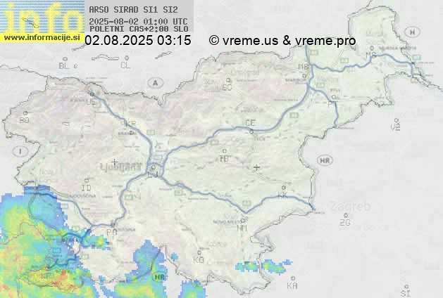 Radarska karta padavin