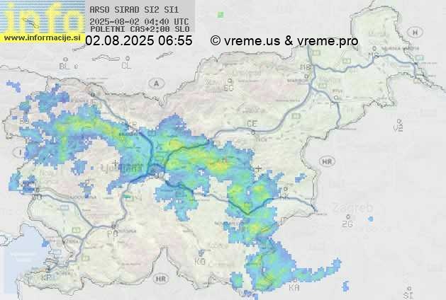 Radarska karta padavin