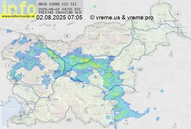 Radarska karta padavin