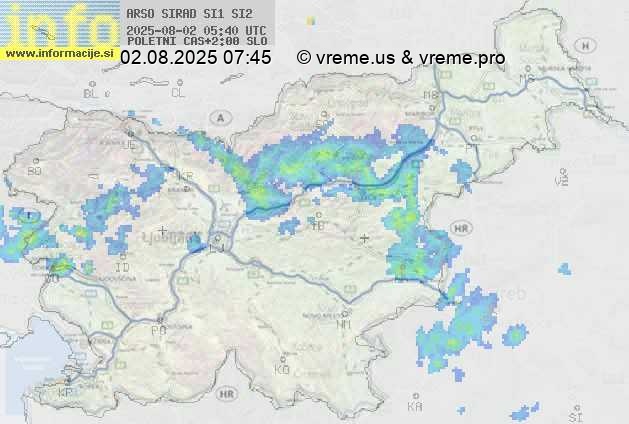 Radarska karta padavin