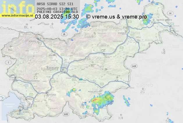 Radarska karta padavin