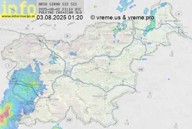 Radarska karta padavin