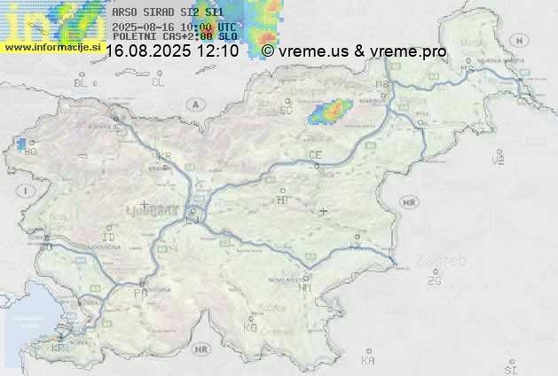 Radarska karta padavin