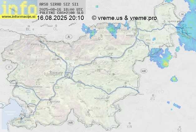 Radarska karta padavin