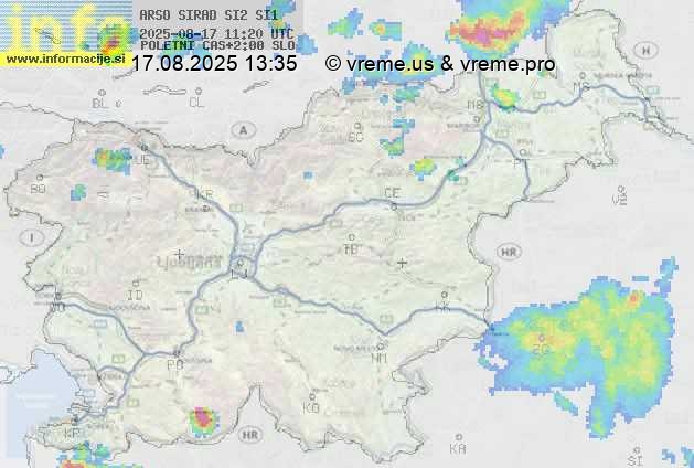 Radarska karta padavin