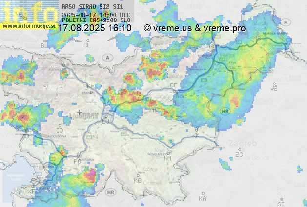 Radarska karta padavin