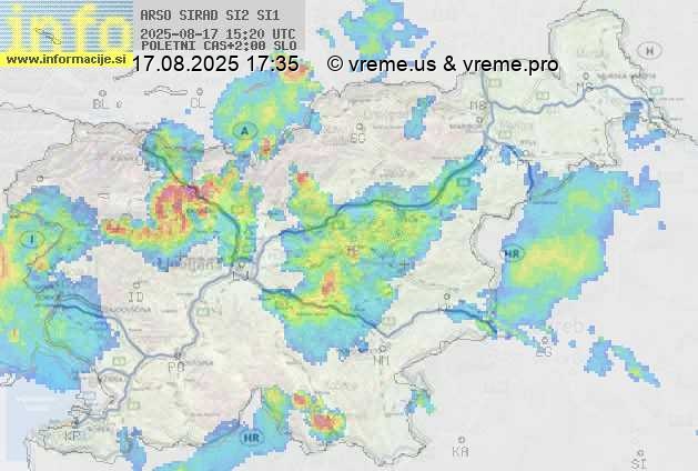 Radarska karta padavin