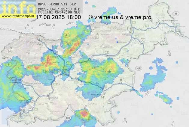 Radarska karta padavin