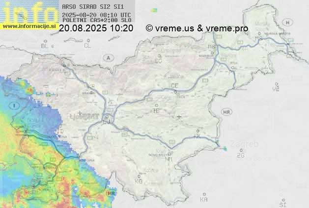 Radarska karta padavin