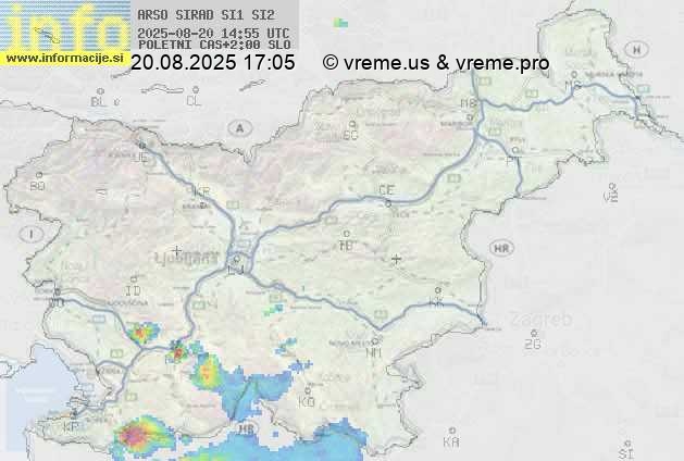 Radarska karta padavin
