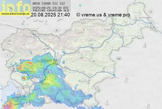 Radarska karta padavin