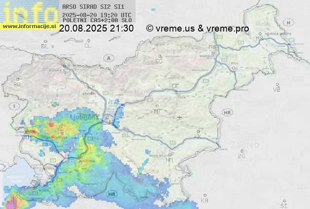 Radarska karta padavin