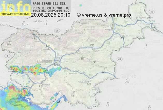 Radarska karta padavin