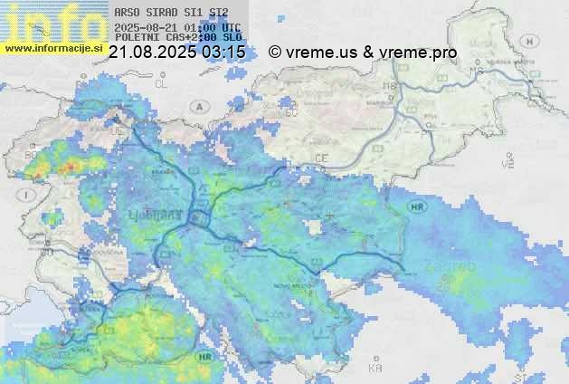 Radarska karta padavin