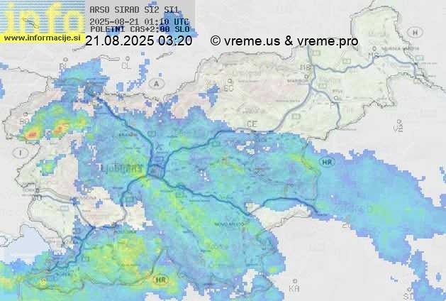 Radarska karta padavin