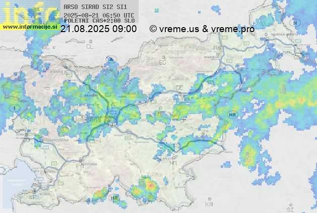 Radarska karta padavin