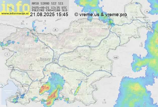 Radarska karta padavin