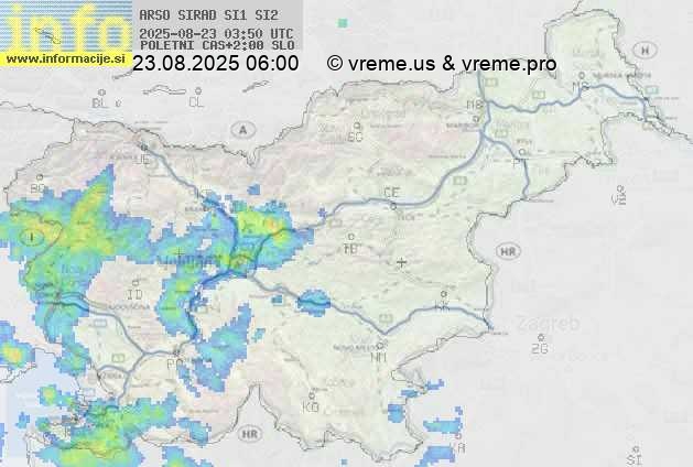 Radarska karta padavin