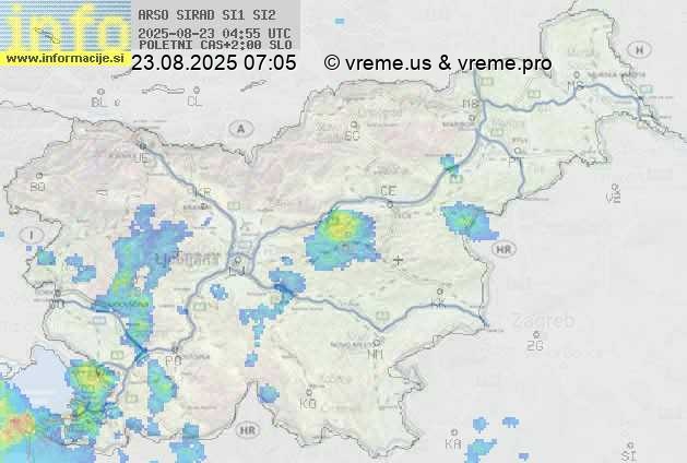 Radarska karta padavin