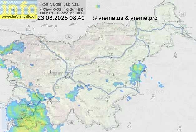 Radarska karta padavin