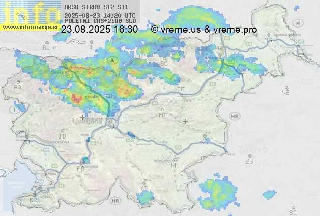 Radarska karta padavin