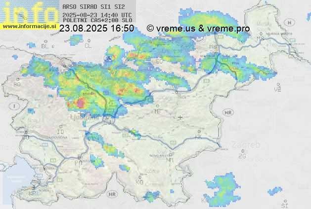 Radarska karta padavin