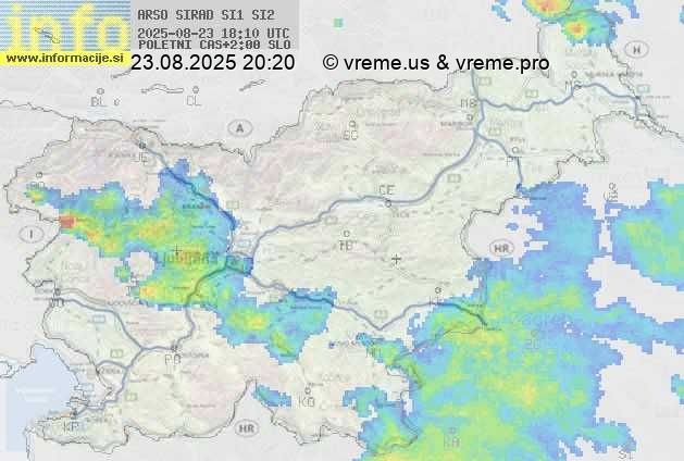 Radarska karta padavin