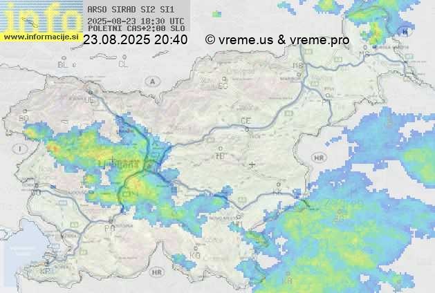 Radarska karta padavin