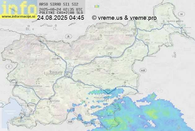 Radarska karta padavin