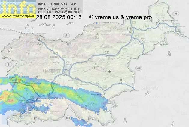 Radarska karta padavin
