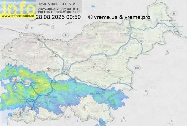 Radarska karta padavin