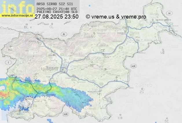 Radarska karta padavin