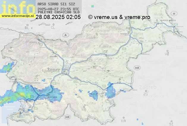 Radarska karta padavin