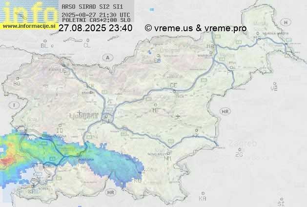 Radarska karta padavin