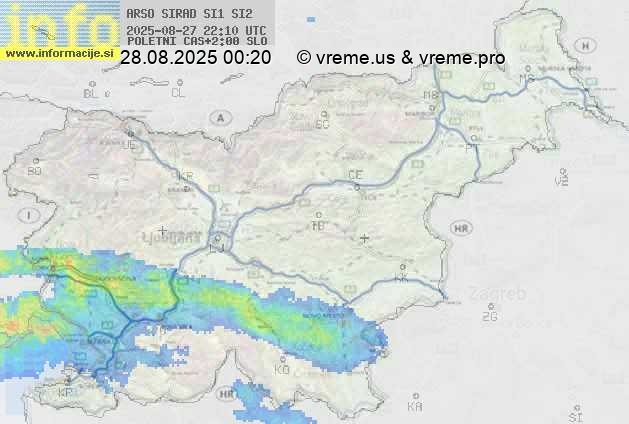 Radarska karta padavin