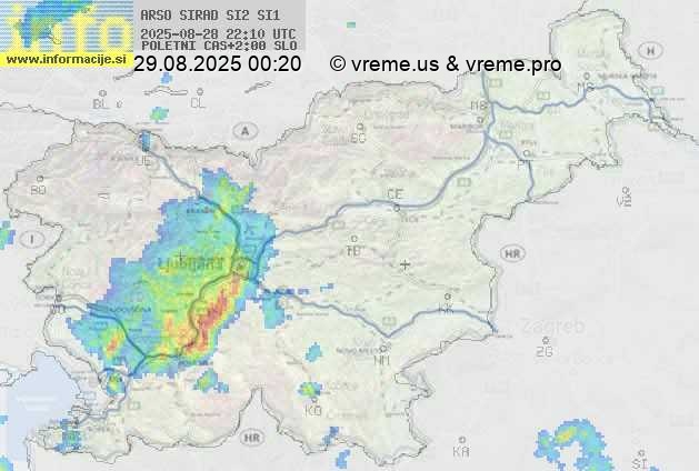 Radarska karta padavin