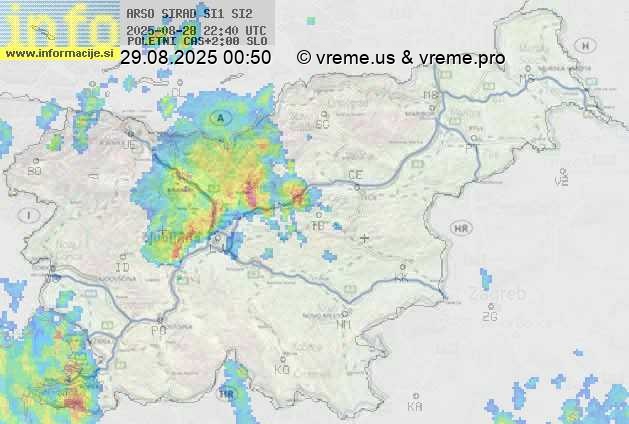 Radarska karta padavin