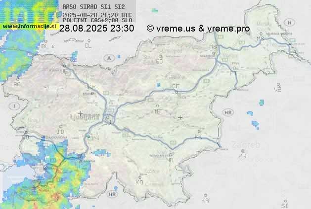 Radarska karta padavin