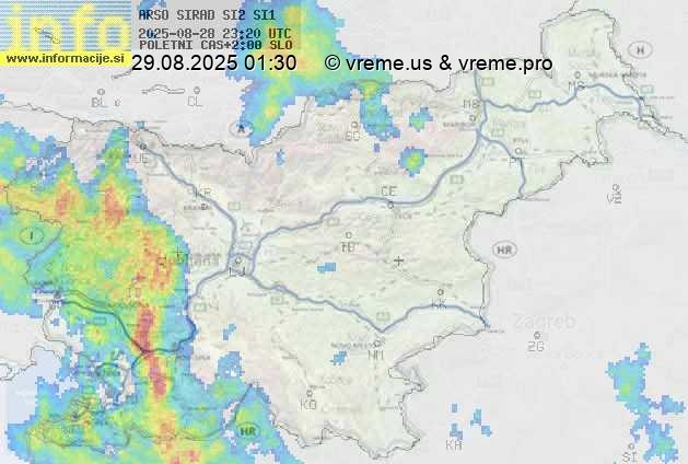 Radarska karta padavin